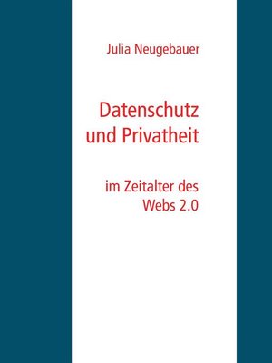 cover image of Datenschutz und Privatheit